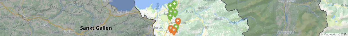 Kartenansicht für Apotheken-Notdienste in der Nähe von Bildstein (Bregenz, Vorarlberg)